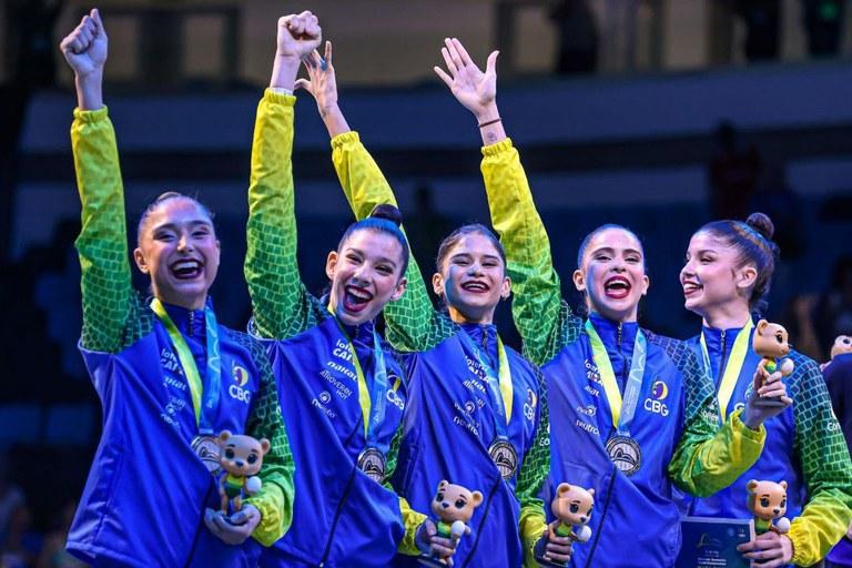 Brasil conquista duas medalhas inéditas no Mundial de Ginástica Rítmica, o melhor resultado do país na história da competição