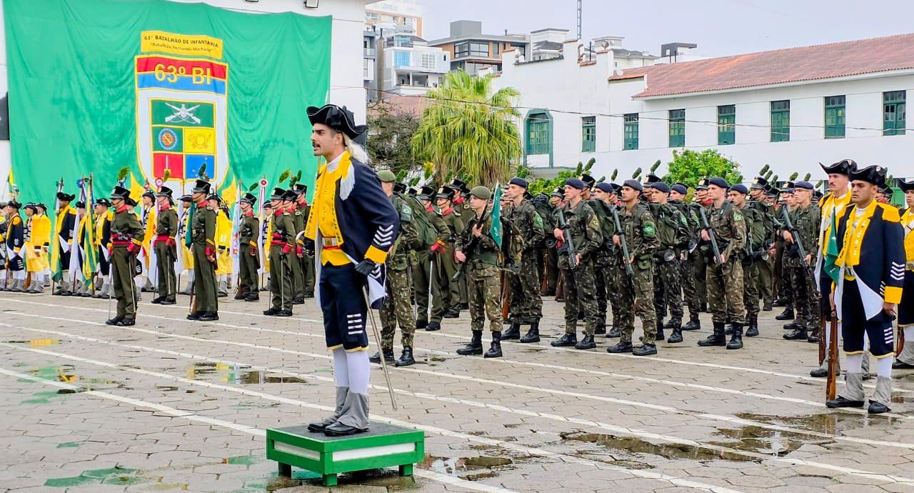 63º Batalhão de Infantaria destaca formatura e concerto sinfônico alusivos ao aniversário de 232 anos do Batalhão Fernando Machado