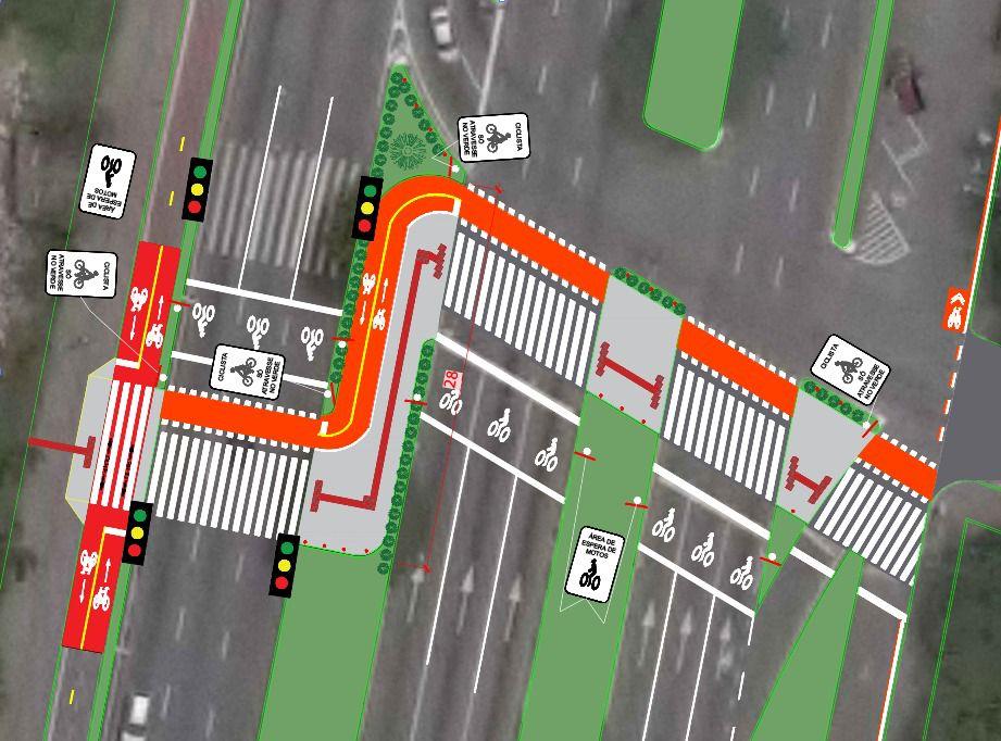 Avenida Beira-mar Norte ganha travessias para pedestres mais acessíveis e com sistema de botoeiras