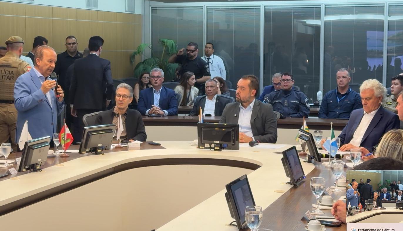 Em reunião com governadores no Rio de Janeiro, Jorginho Mello defende união de forças para conter avanço do crime organizado