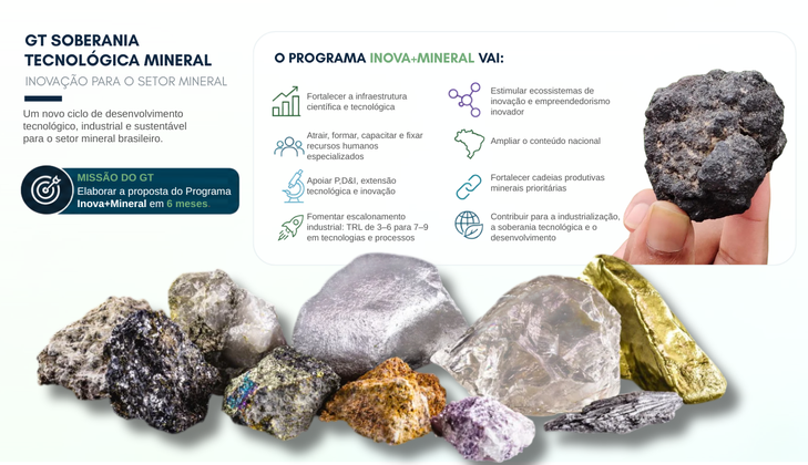 GT SOBERANIA TECNOLÓGICA NACIONAL INOVAÇÃO PARA O SETOR MINERAL.