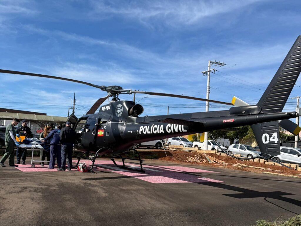 Transporte aeromédico agiliza atendimento de idoso em estado grave e reduz tempo de deslocamento para 12 minutos