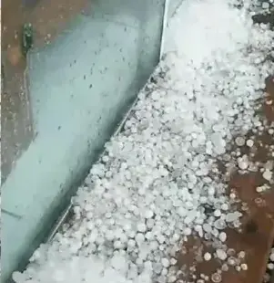 Chuva de granizo no sábado 29 de agosto em Florianópolis