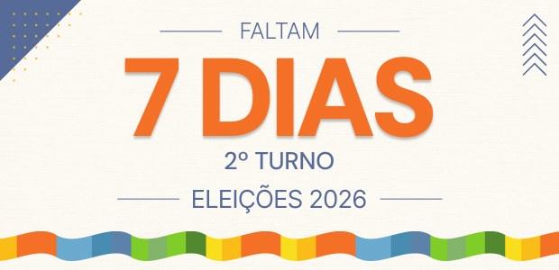 Faltam 7 dias: eleitor pode votar no 2º turno mesmo sem ter comparecido ao 1º
