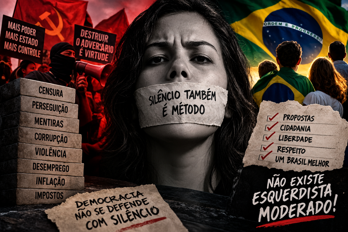NÃO EXISTE ESQUERDISTA MODERADO