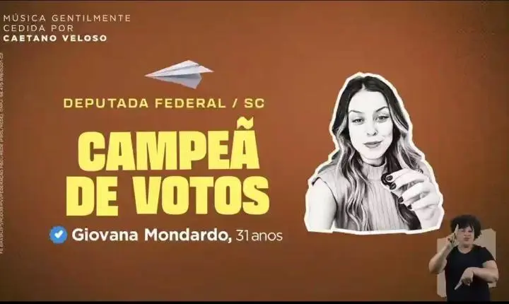 Campeã de votos”: Giovana Mondardo participa de programa eleitoral de Lula