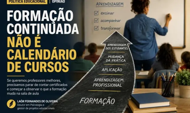 Formação continuada não é calendário de cursos