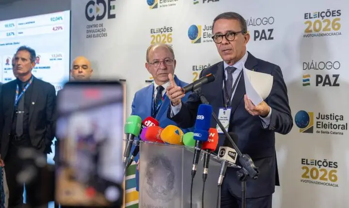 Justiça Eleitoral de SC totaliza resultados do primeiro turno das Eleições 2026