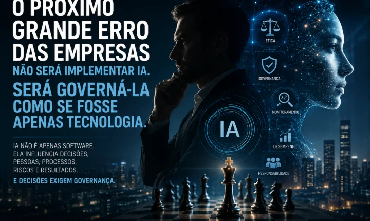 O Próximo Grande Erro das Empresas Não Será Implementar IA. Será Governá-la Como Se Fosse Apenas Tecnologia.