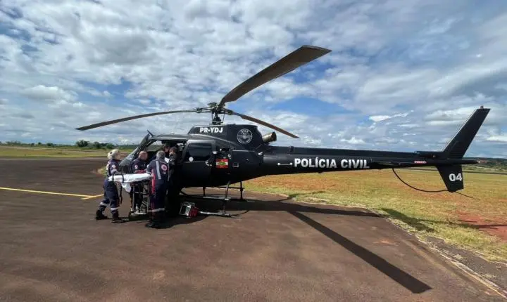 Serviço Aeropolicial da Polícia Civil realiza transporte aéreo de paciente com infarto em São Carlos