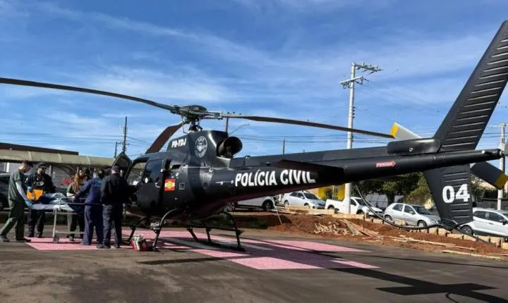 Transporte aeromédico agiliza atendimento de idoso em estado grave e reduz tempo de deslocamento para 12 minutos